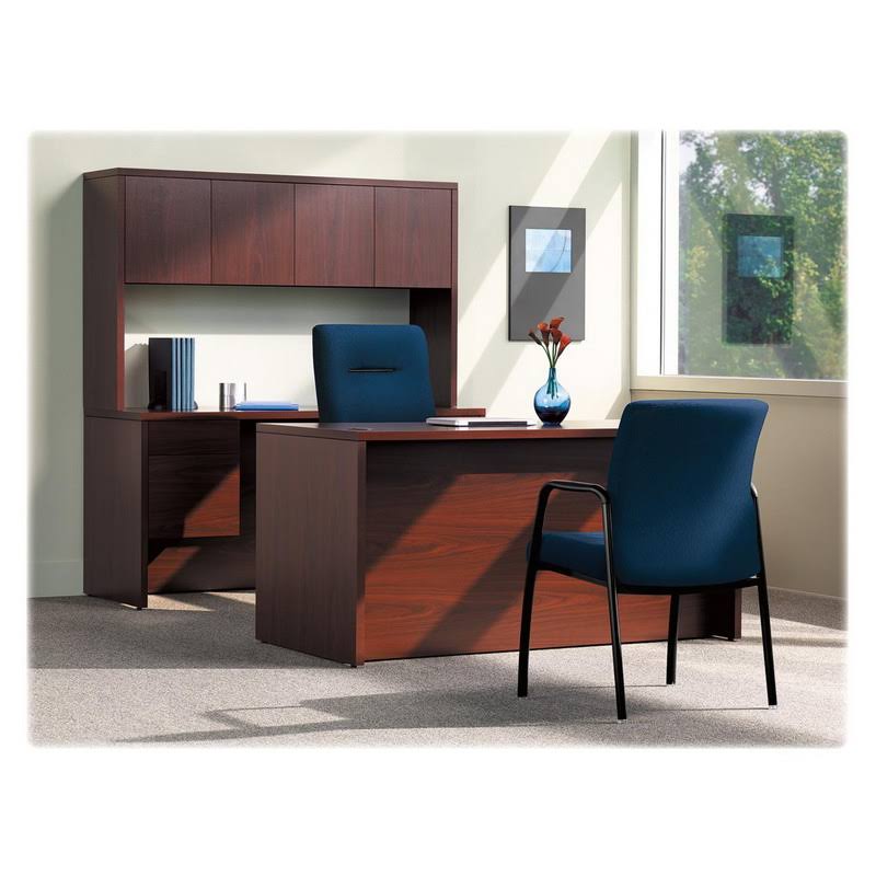 Mahogany 3/4-Height Right Pedestal Credenza Y751