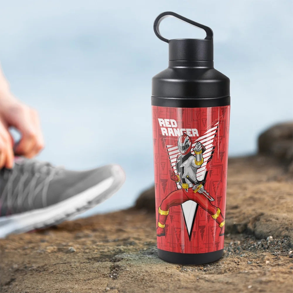 Red Ranger Character 18 oz Insulated Stainless Steel Water Bottle with 2-in-1 Loop Cap X7979