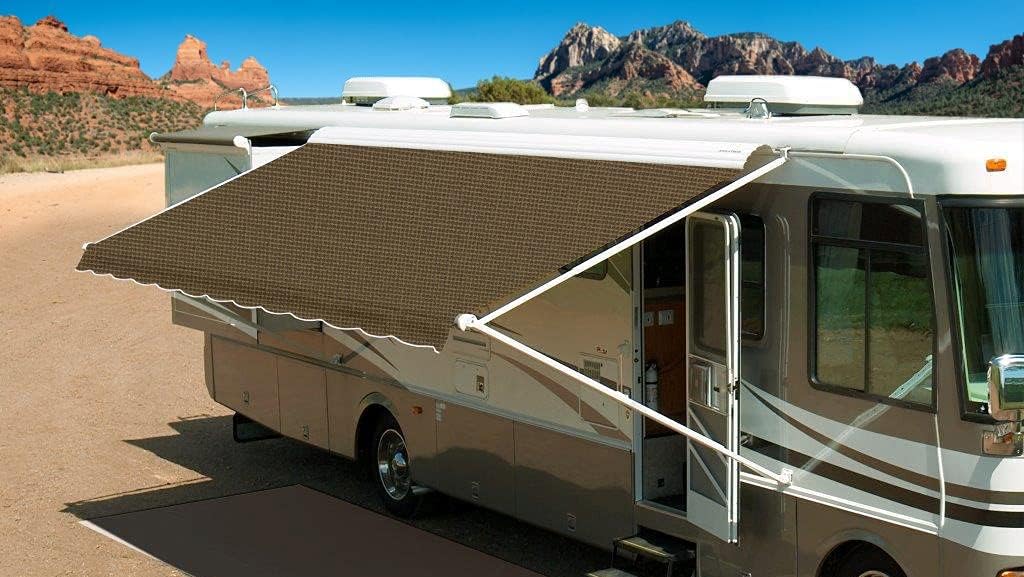 RV Awning Fabric Replacement, Acrylic, Cadet Grey, 18' B16700