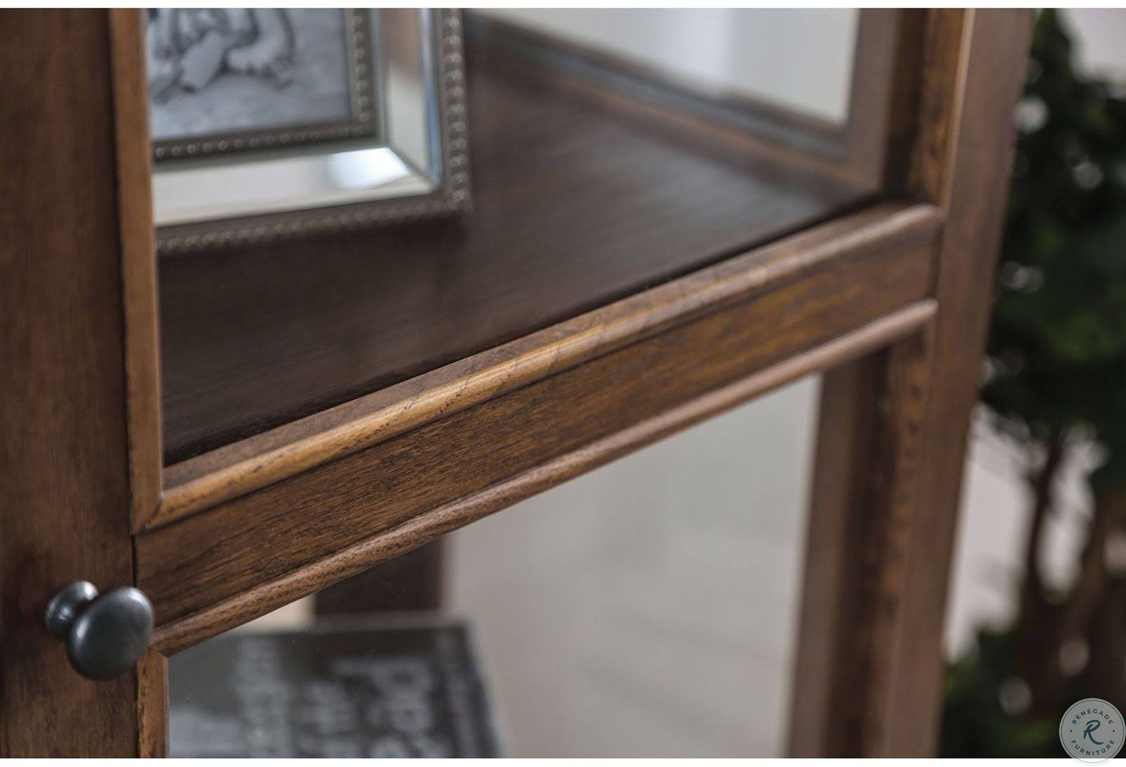 Oak Curio Cabinet Q878376