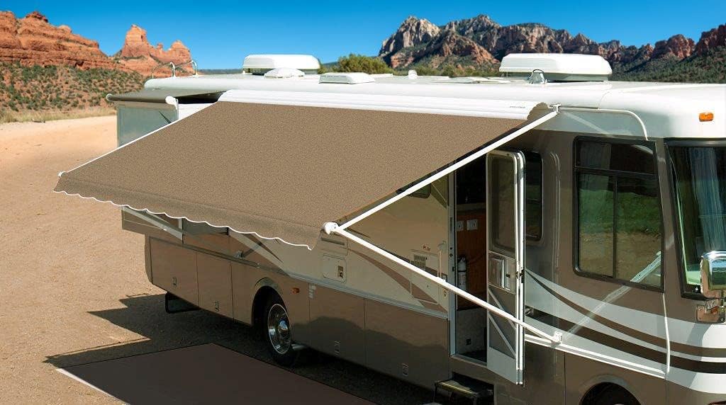 RV Awning Fabric Replacement, Acrylic, Cadet Grey, 18' B16700