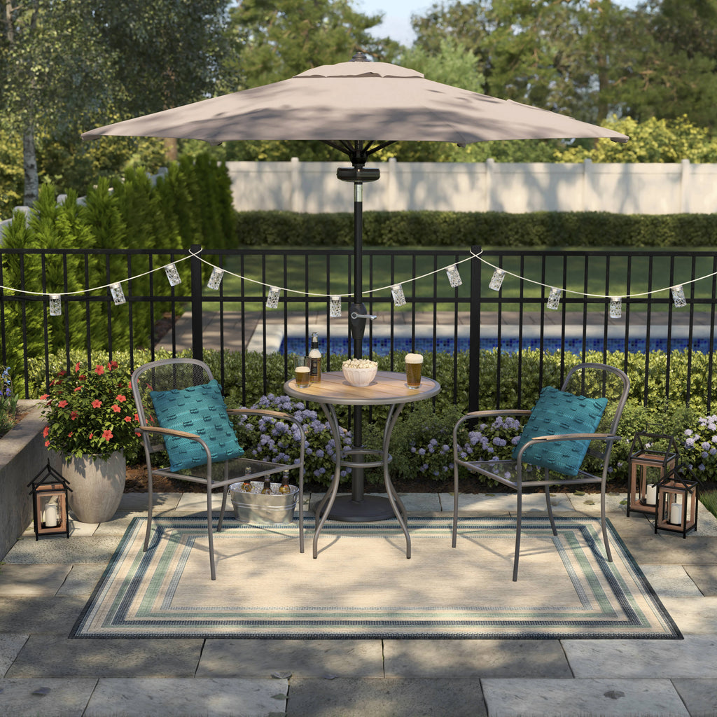 3PC Gray Frame Bistro Patio Set P52802
