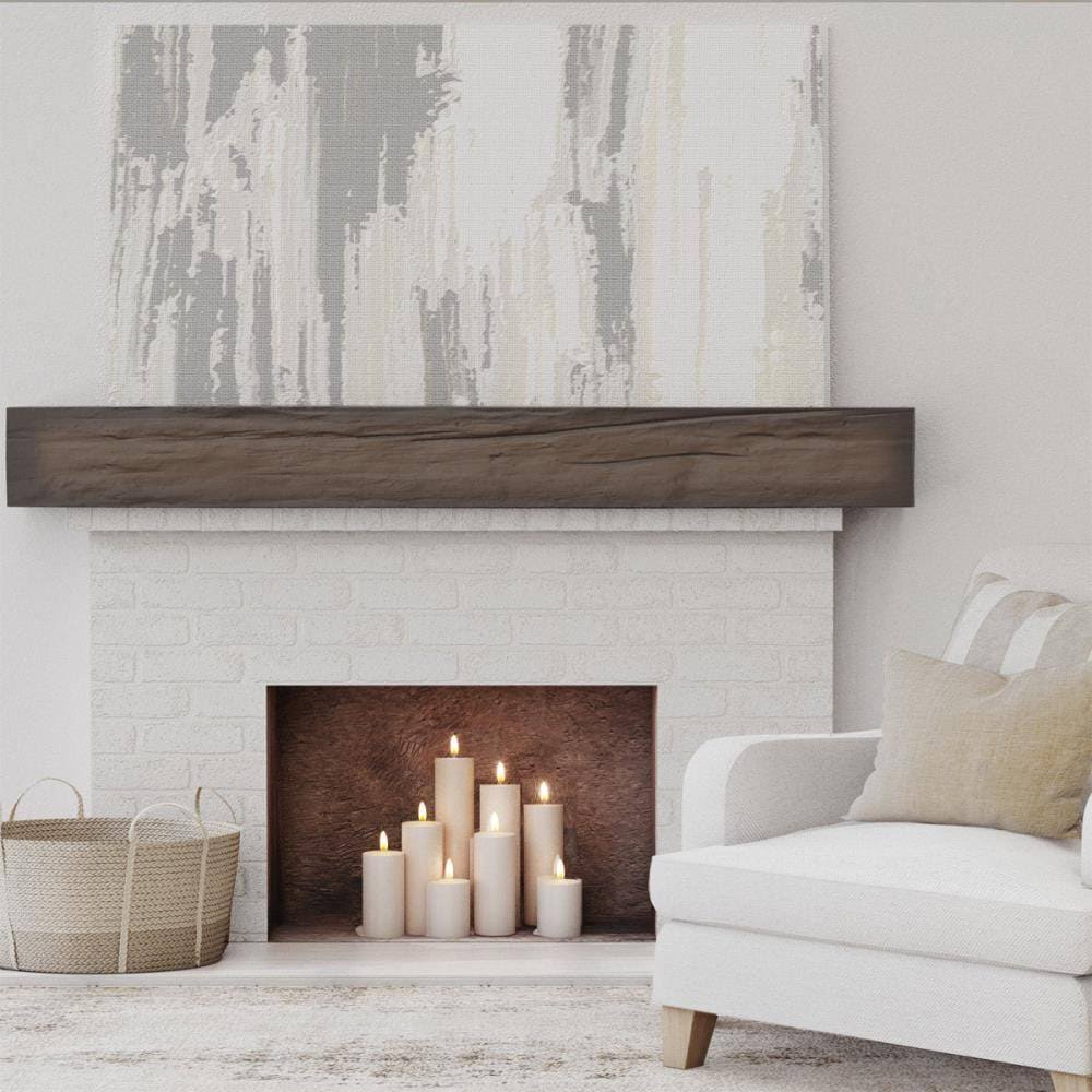 Natural Mahogany Faux Wood Fireplace Mantel A231744