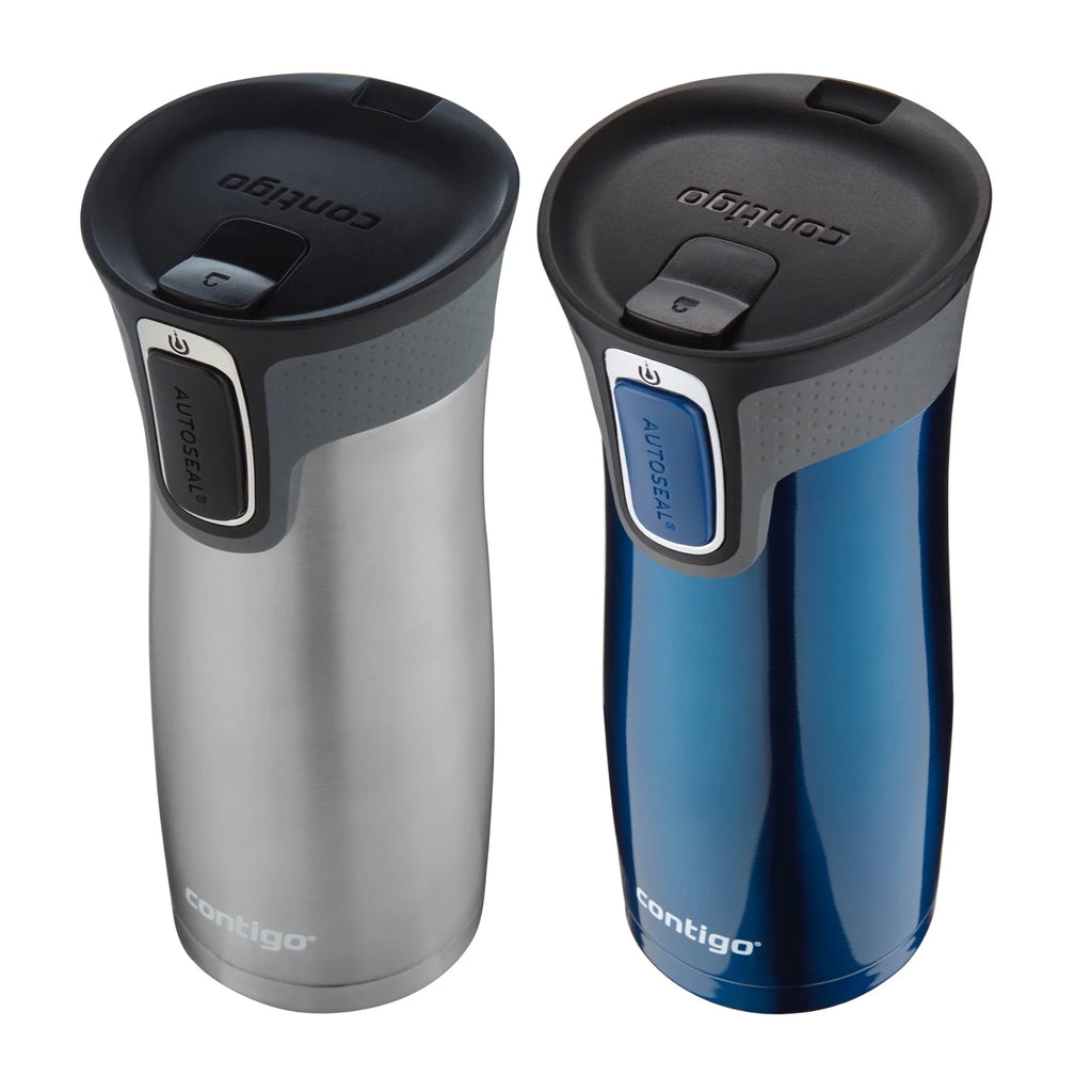 16 Oz Vacuum-insulated Stainless Steel Travel Mug, 2-Pack K2469