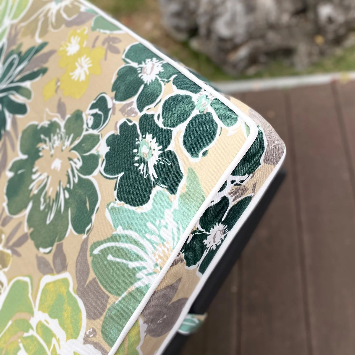 Blue flower Outdoor Lounge Chair Cushion Set of 2 A3641