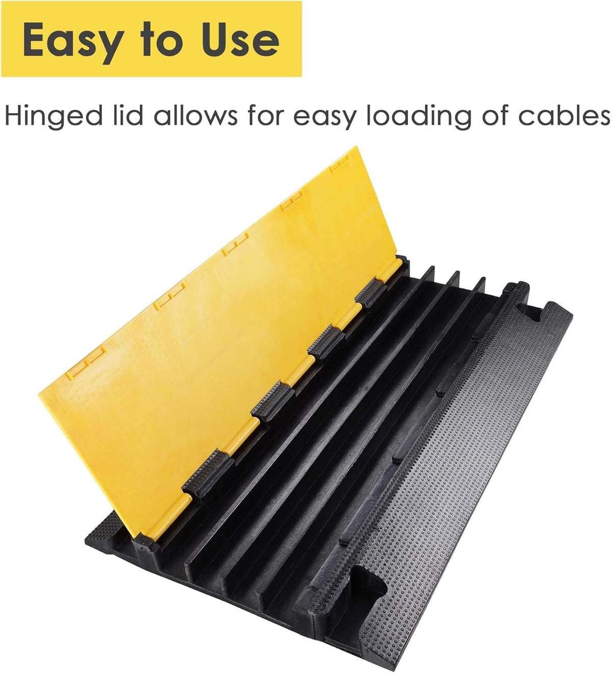 4 Channel Cable Ramp Floor Cover Cord Protector Wire Guard, 55000lbs, Pack of 2 A8884