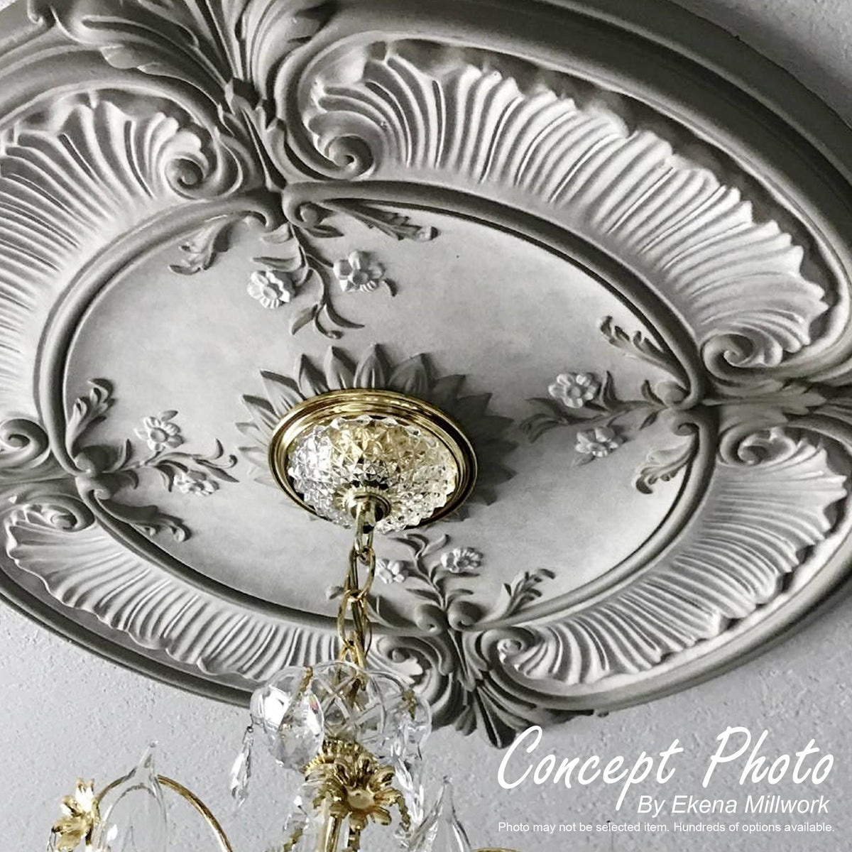 23 5/8 inch x 1 1/2 inch Hand-Painted Ceiling Medallion R20356