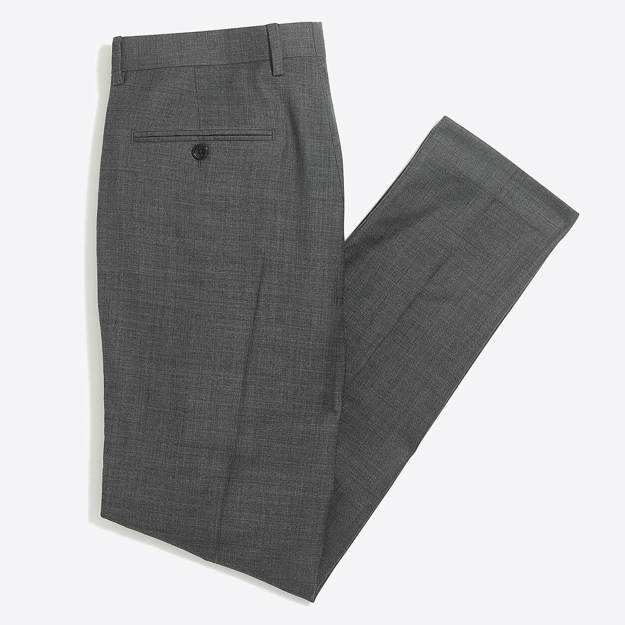 Charcoal Worsted Wool Slim Suit Pant W7067