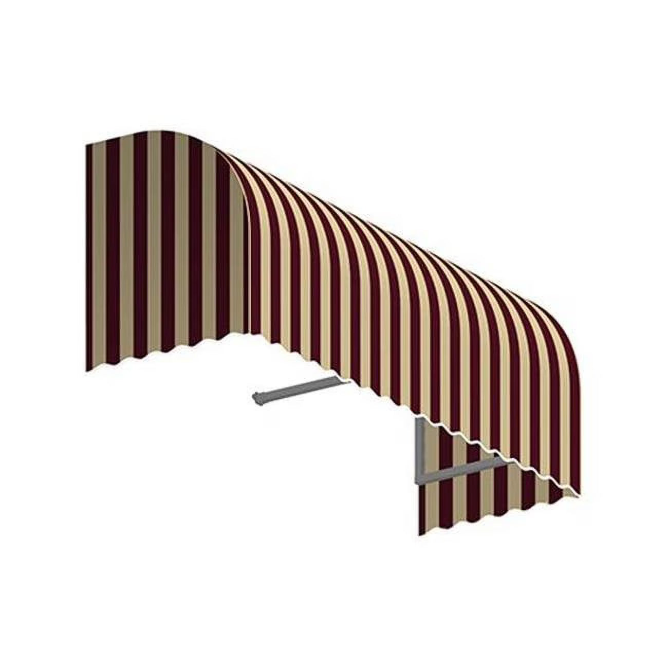 Burgundy & Tan Window & Entry Awning E789