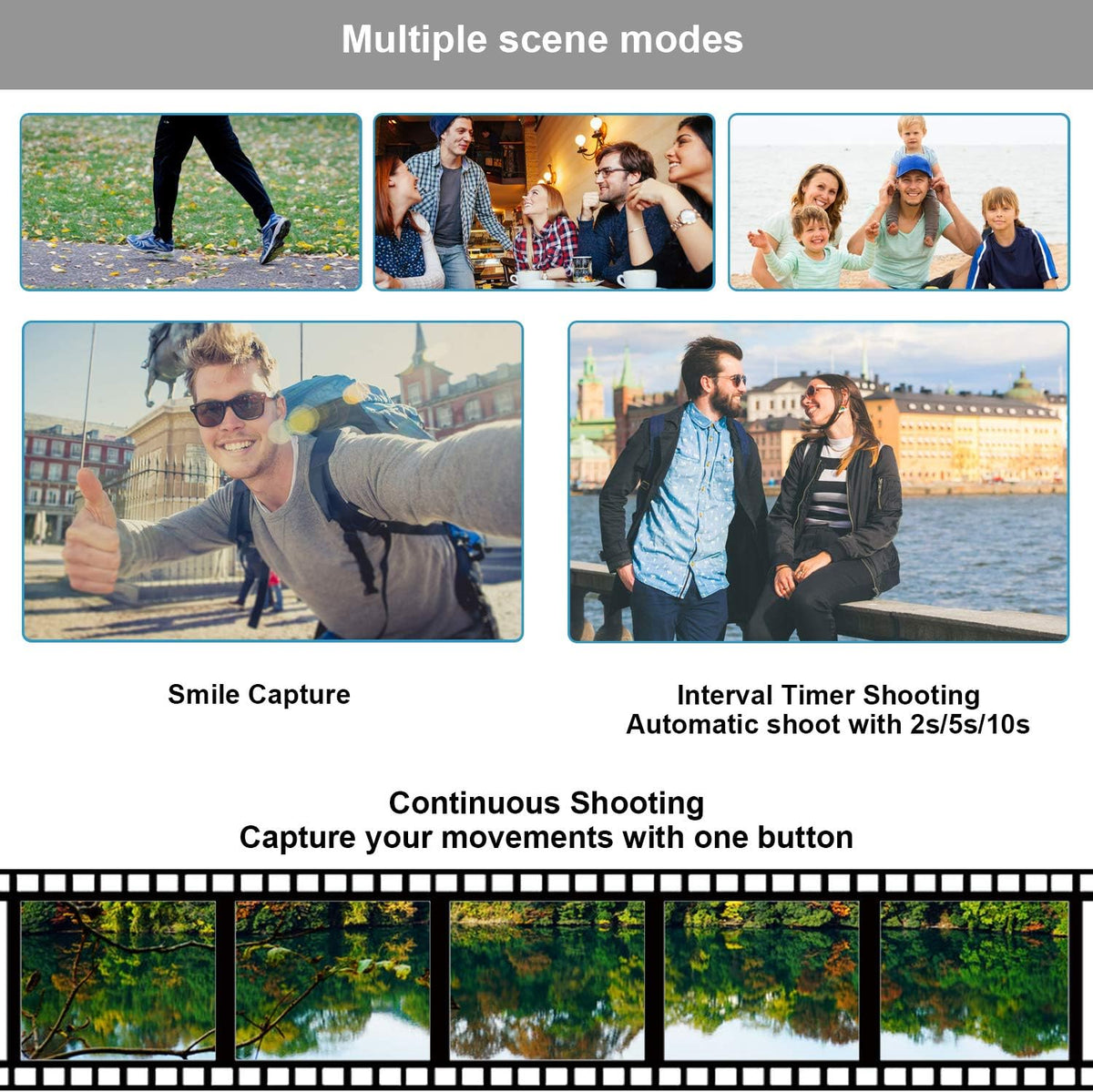 FHD 1080p Vlogging Camera Recorder 2.7 Inch 270 Degree Rotation LCD Video Camera, Pack of 2 X53601