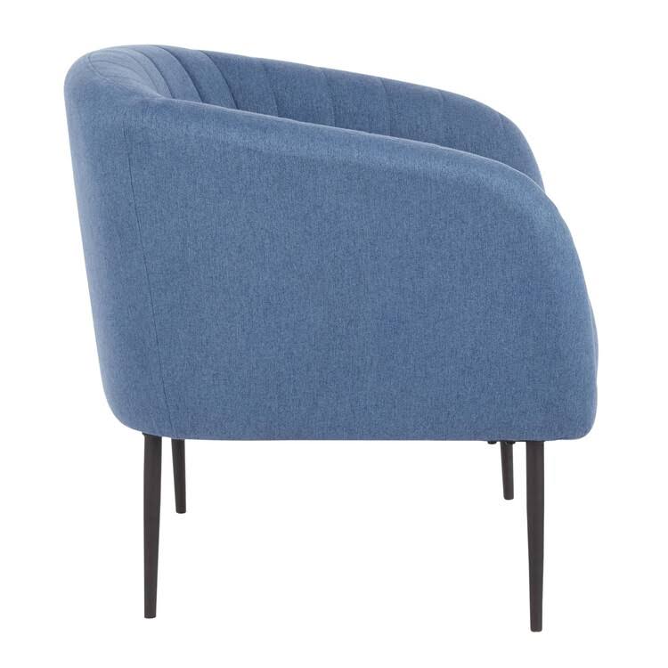 Black Metal Grey Velvet Accent Chair Y9135