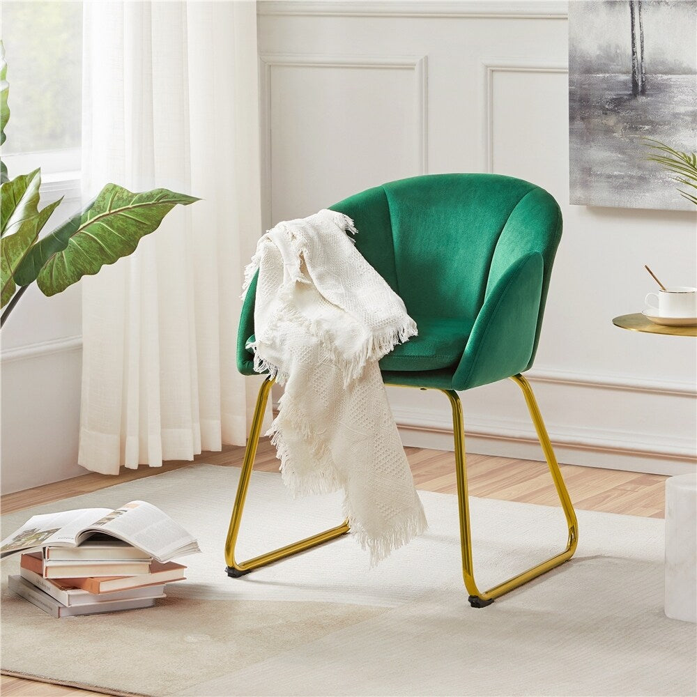 Pink Velvet Armchair with Metal Legs X8292