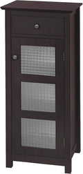 Espresso Floor Cabinet with One Door and One Drawer T7018