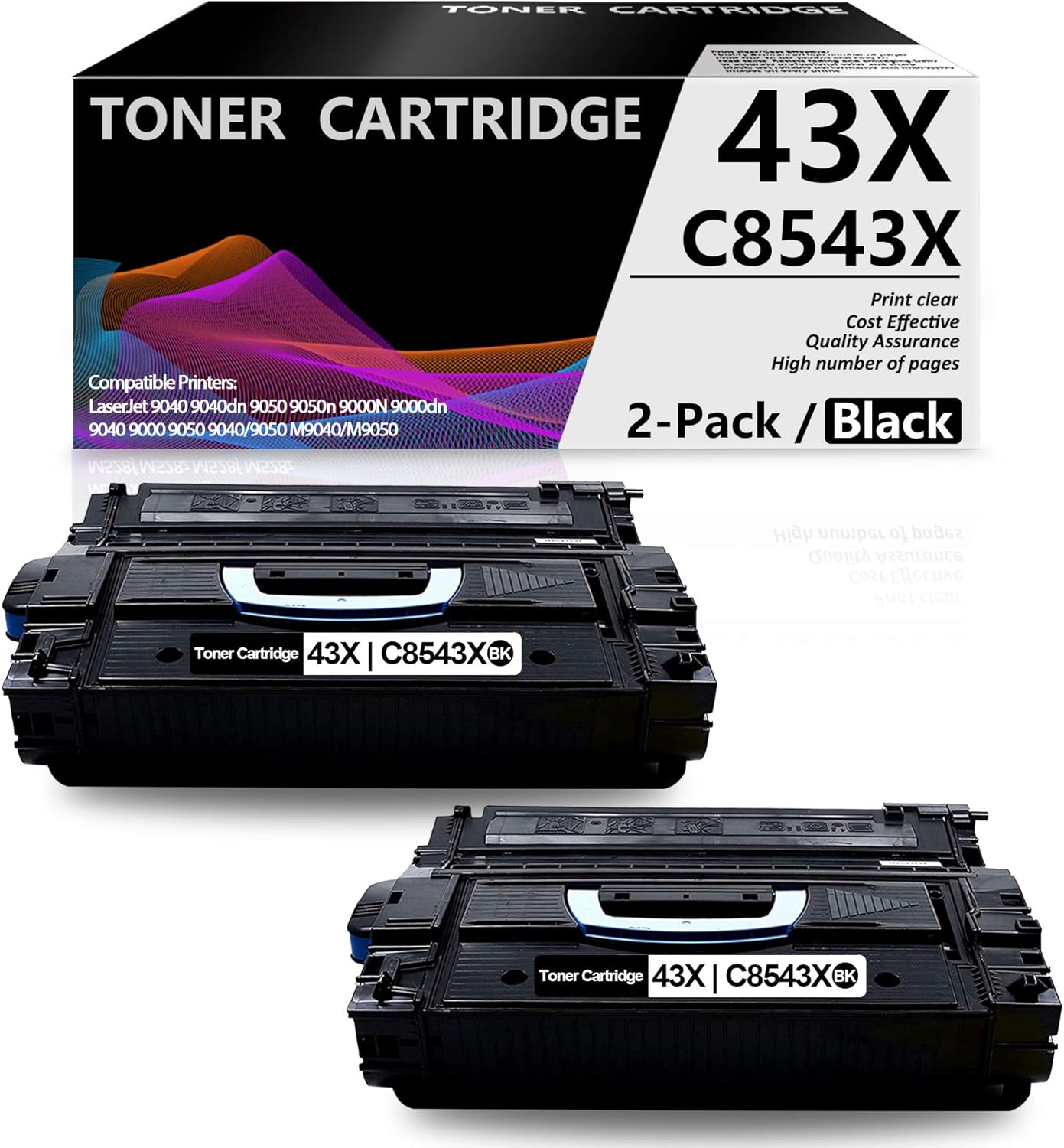 Black Compatible Toner Cartridge 2 Pack High Yield M267203