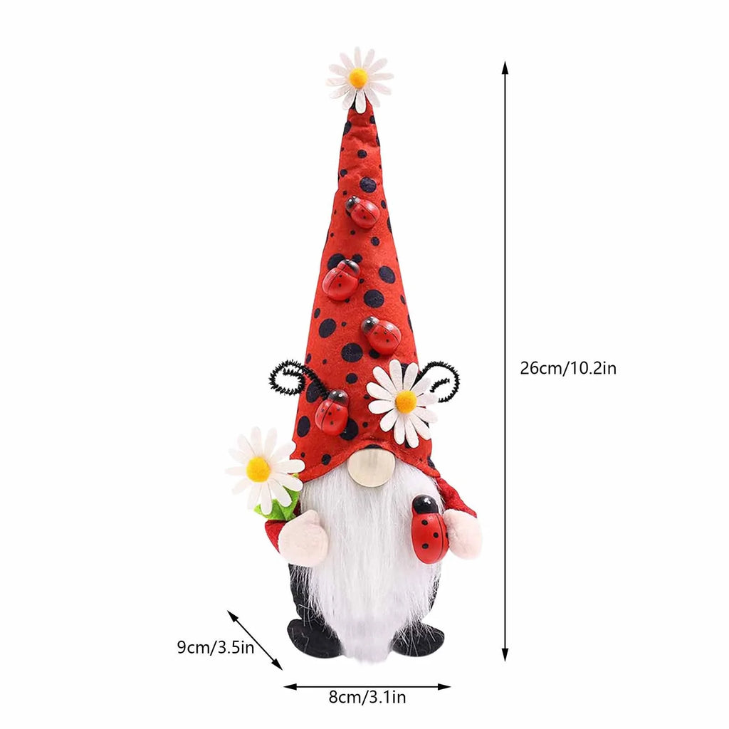 Faceless Doll Hat with ladybug and little daisy M307