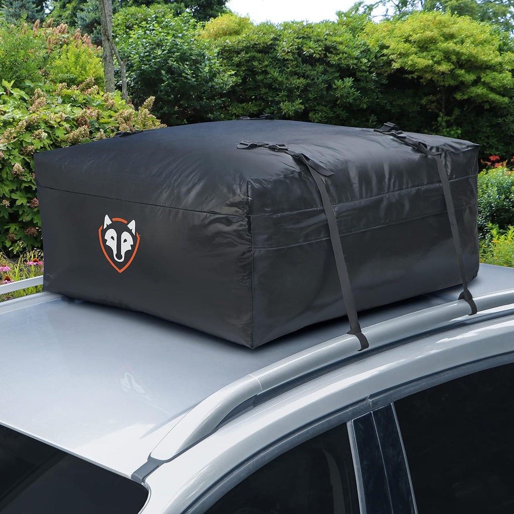 15 cu ft Weatherproof Black Car Top Carrier F2858