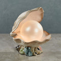 Ivory Resin Clam Night Light, 7 Inches High B990