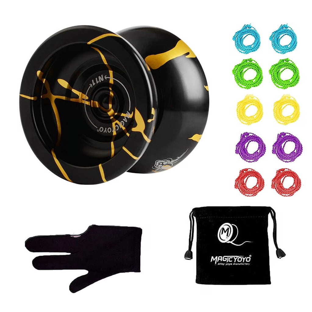 Aluminum Unresponsive Yoyo Ball with Bag, Glove and 10 Strings C95952