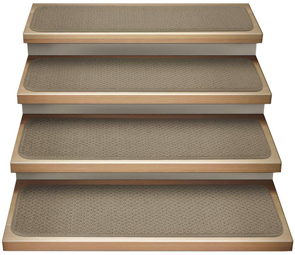 Set of 15 Attachable Carpet Stair Treads Camel Tan 9 in. x 36 in. F665