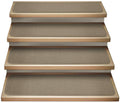 Set of 15 Attachable Carpet Stair Treads Camel Tan 9 in. x 36 in. F665