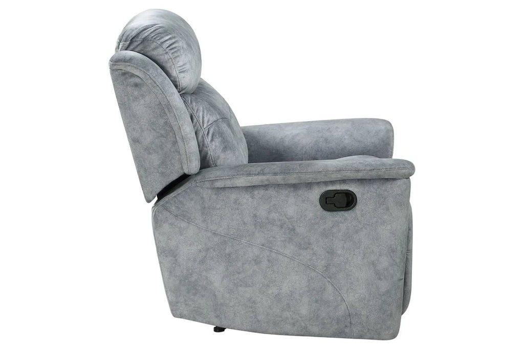 Silver Gray Fabric Motion Sofa S4211