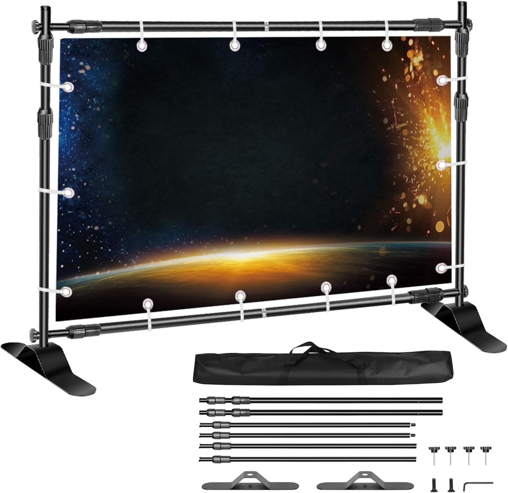 10x8ft Heavy Duty Banner Stand Backdrop with Carry Bag J6416