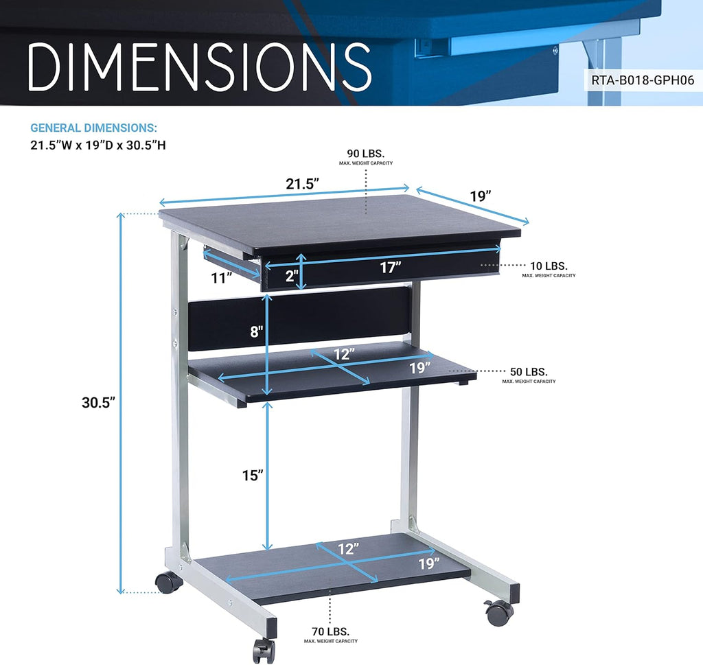Metal Computer Laptop Desk Pack of 2 A725