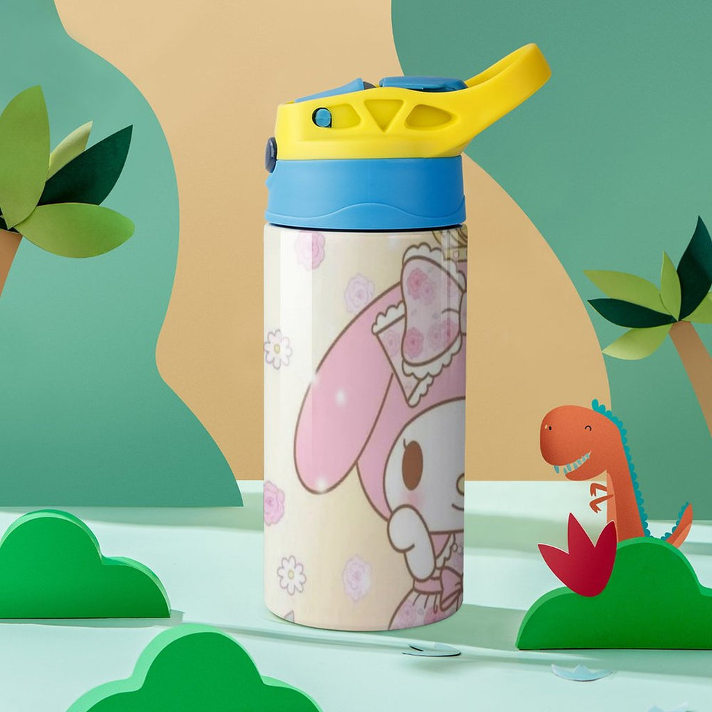 Pink Children's Vacuum Insulated Stainless Steel Water Bottle With Straw A652069