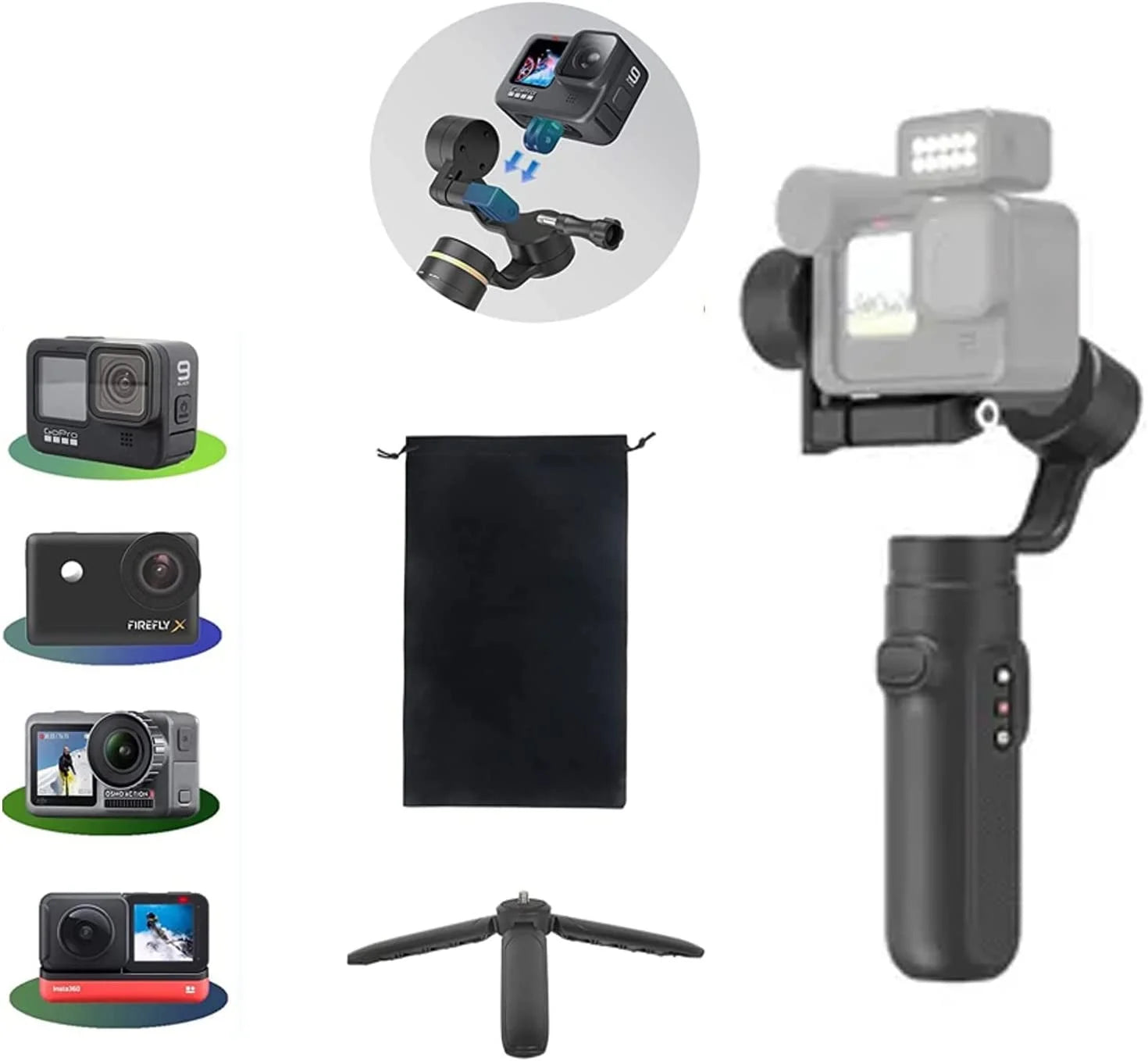 Falcon Plus Gimbal Stabilizer 3-Axis Handheld Gimbal with Tripod Stand M314