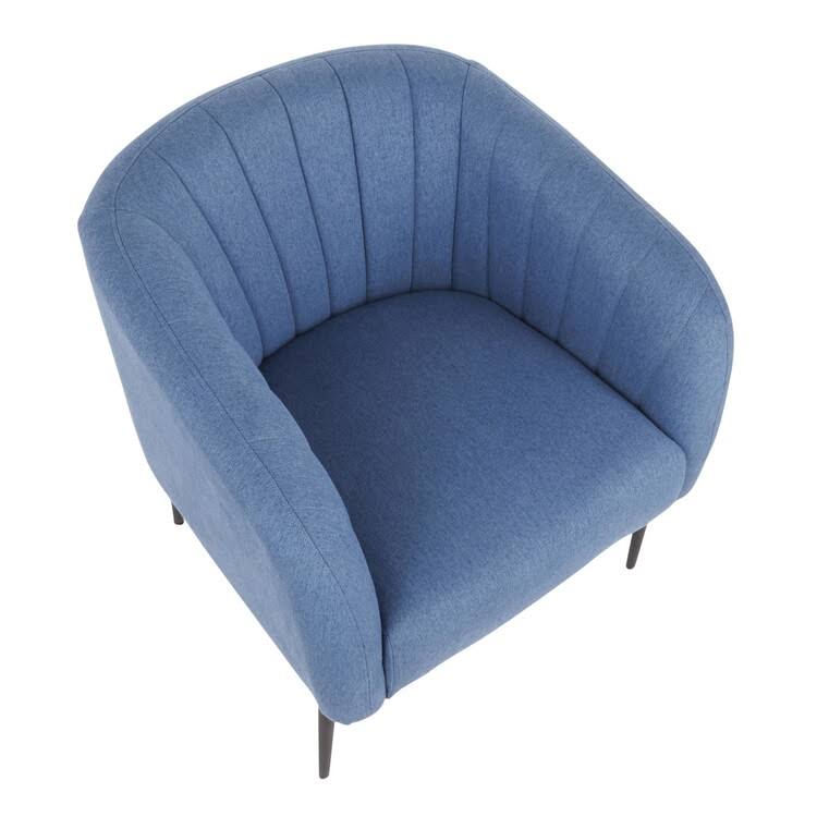 Black Metal Grey Velvet Accent Chair Y9135