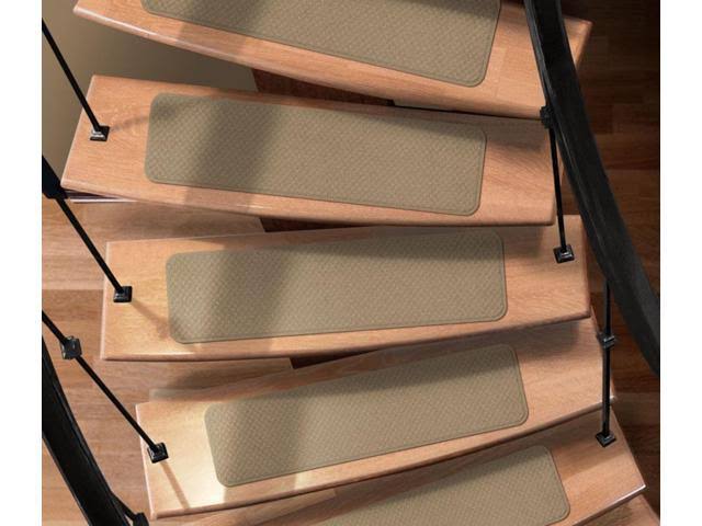 Set of 15 Attachable Carpet Stair Treads Camel Tan 9 in. x 36 in. F665