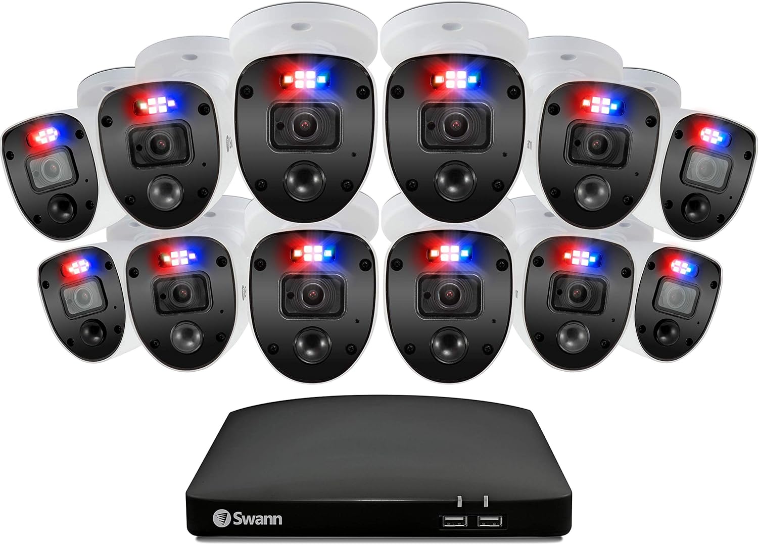 16 Channel 12 Cameras DVR CCTV Wired Surveillance System T936