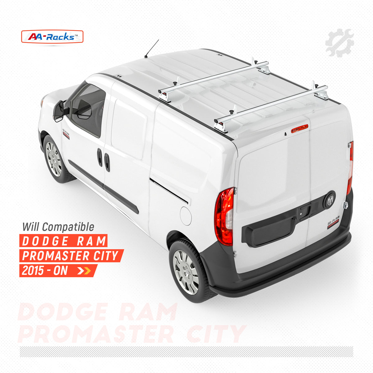 Aluminum 2 Bar Van Roof Rack System with Ladder Stopper U50337
