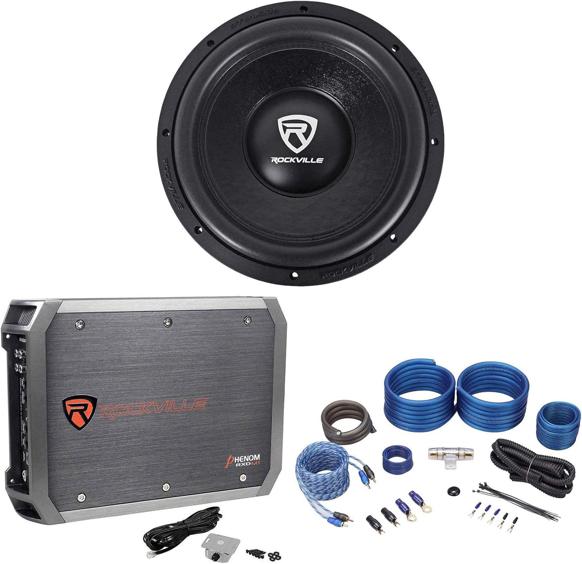 12 2400 Watt Car Audio Subwoofer Mono Amplifier Amp Kit D8292