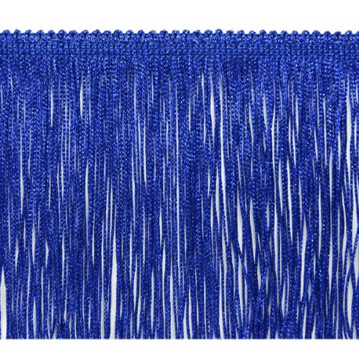 Royal Blue 6-Inch Metallic Chainette Fringe Trim A681