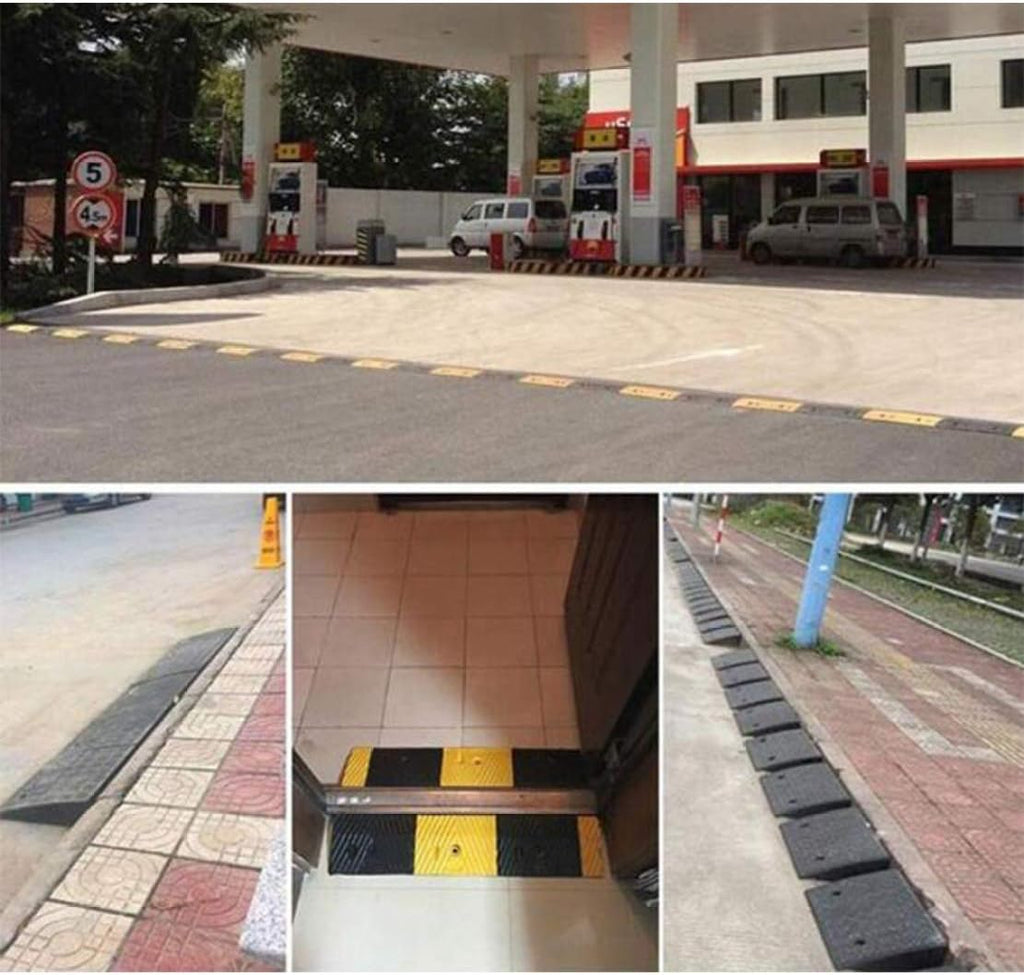 Portable Plastic Curb Ramp, 100x15x2.6cm/39x6x1in U721511