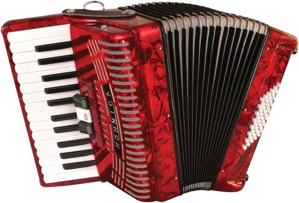 48-Bass Red Piano Accordion B2523