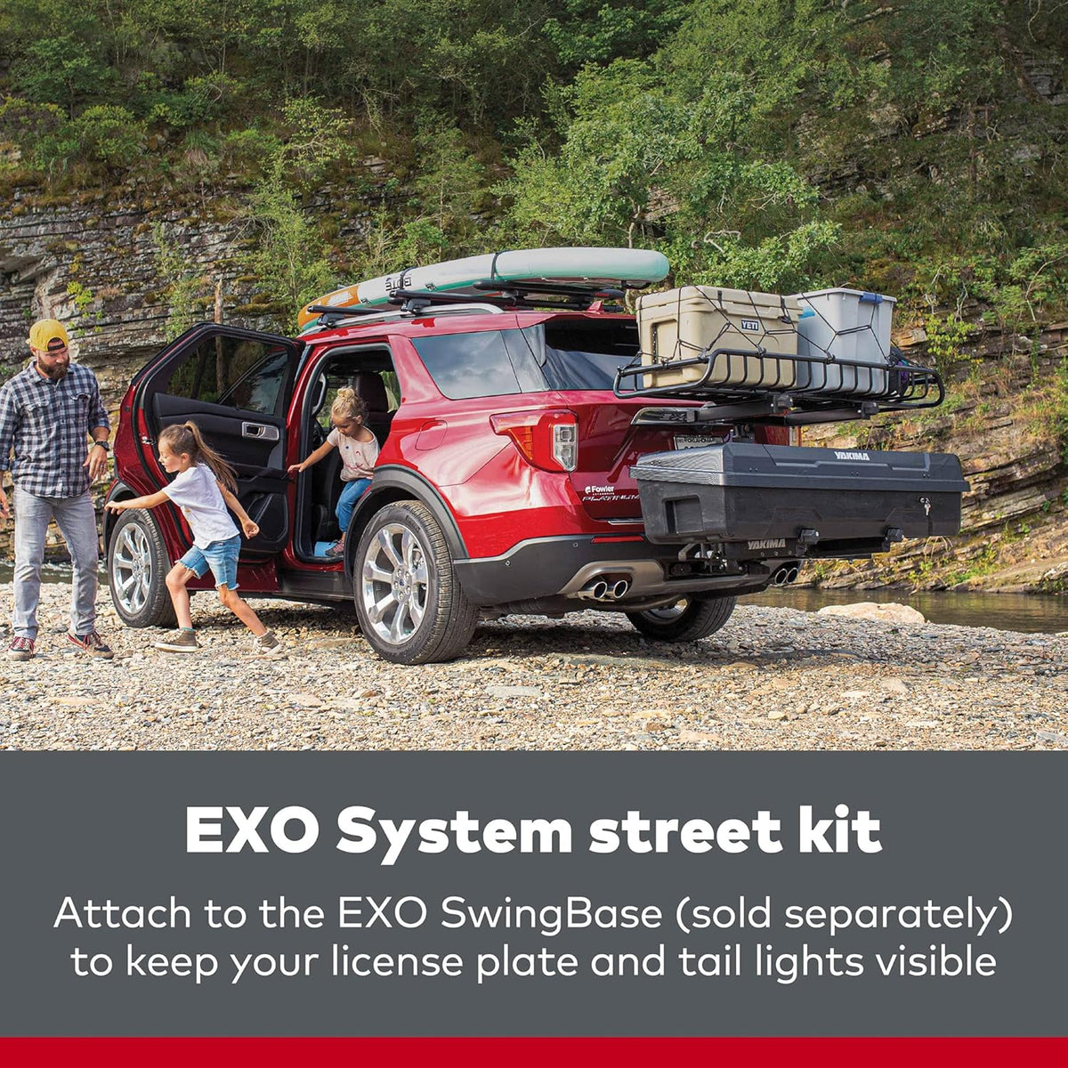 License Plate and Tail Lights Accessory for EXO Hitch Rack System U796