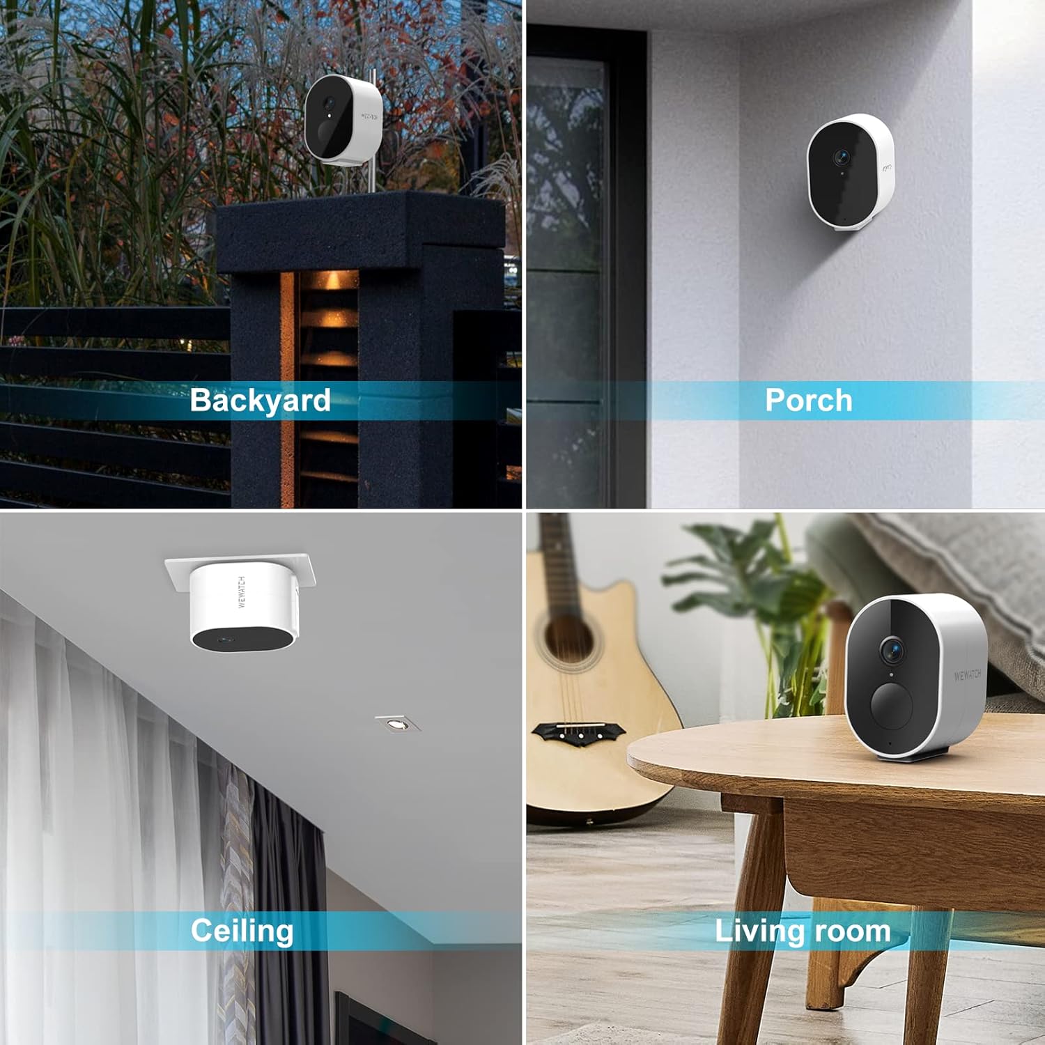 1080P HD Wireless Security Camera with PIR Detection Alarm V973