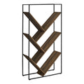 Reclaimed Wood-Look Tall Bookshelf Etagere with 5 Open Shelves C56688