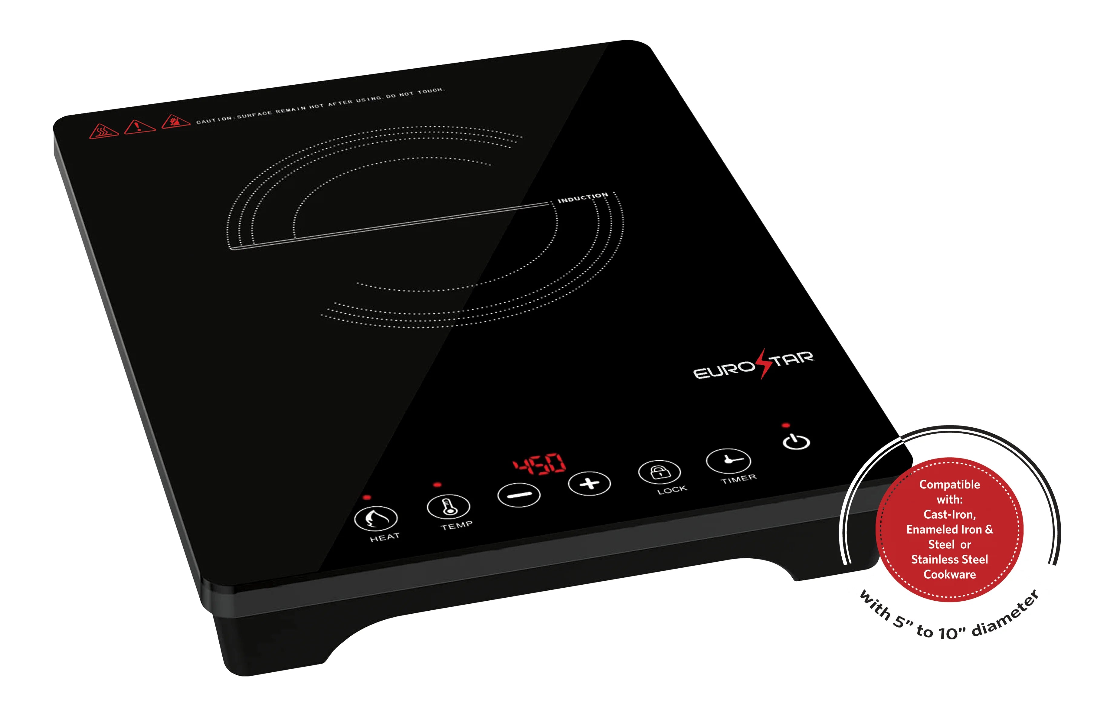 1800W Portable Induction Cooktop, Black H78438