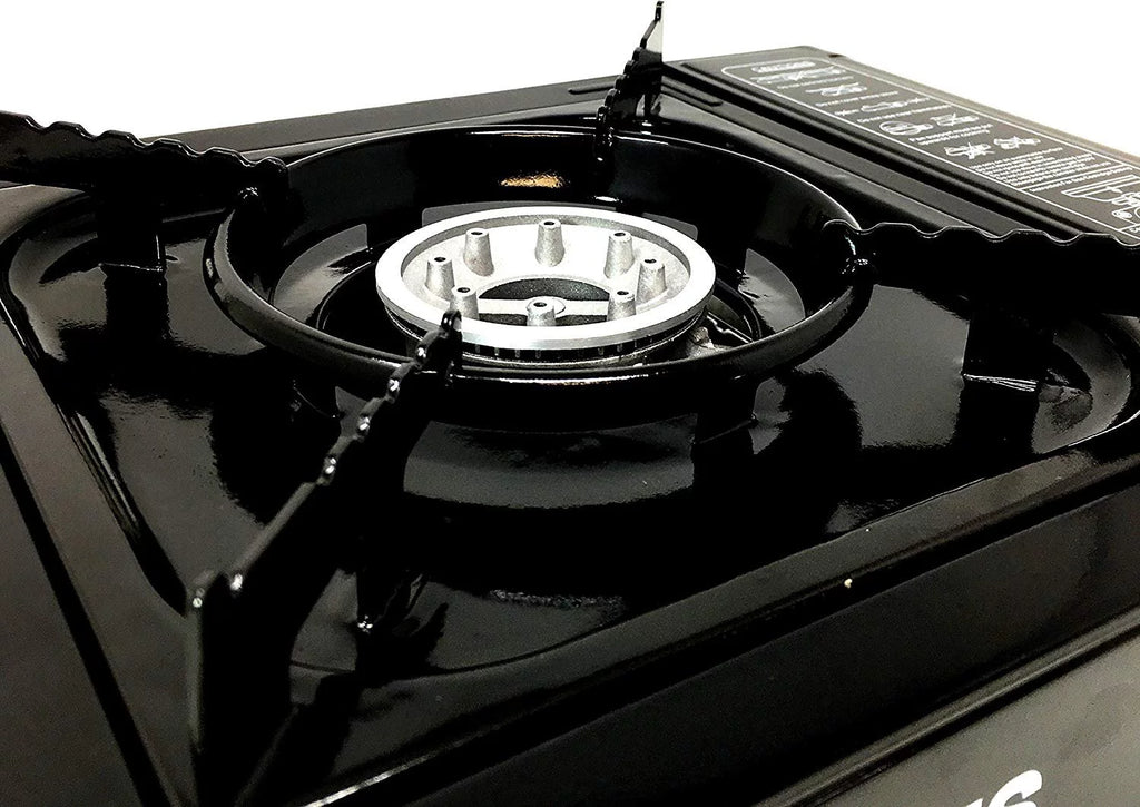 Portable Outdoor Butane Gas Stove with Stainless Steel Body and Carrying Case S92606