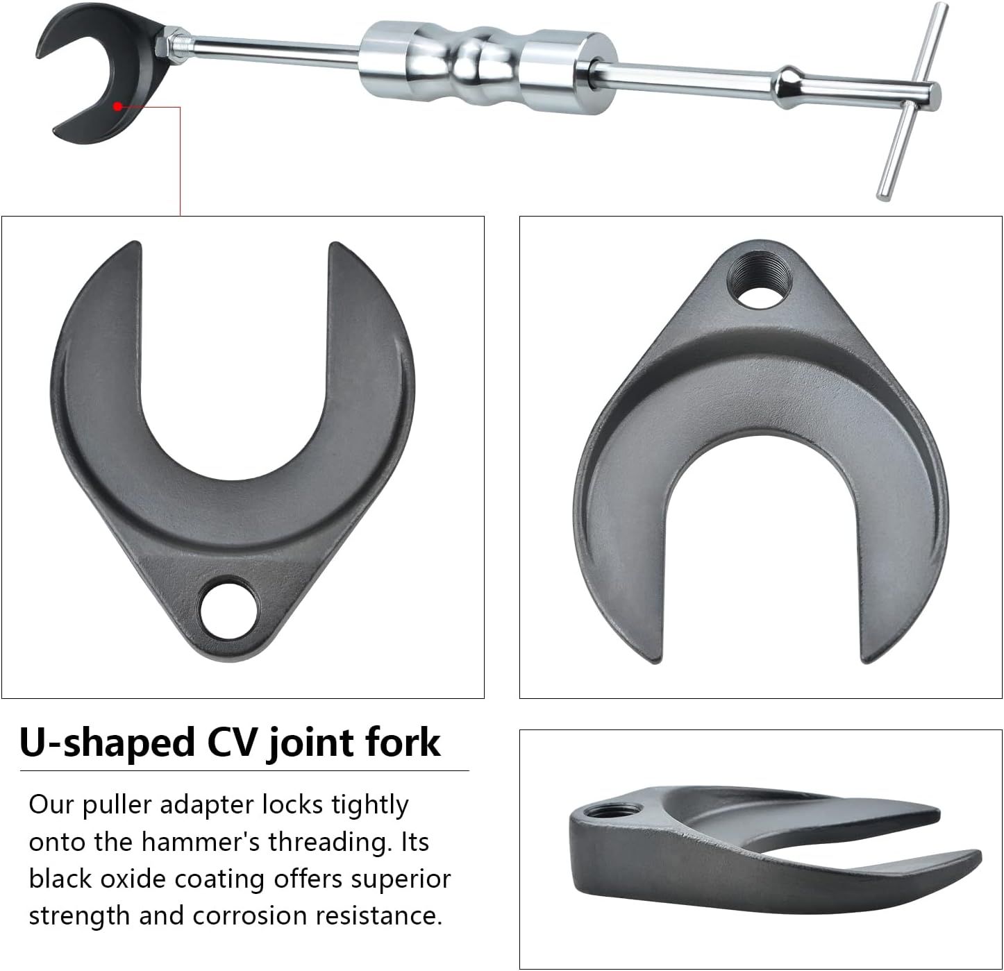 Inner CV Axle Puller Tool Set with 5/8"-18 Slide Hammer & Adapter, Pack of 2 I987681
