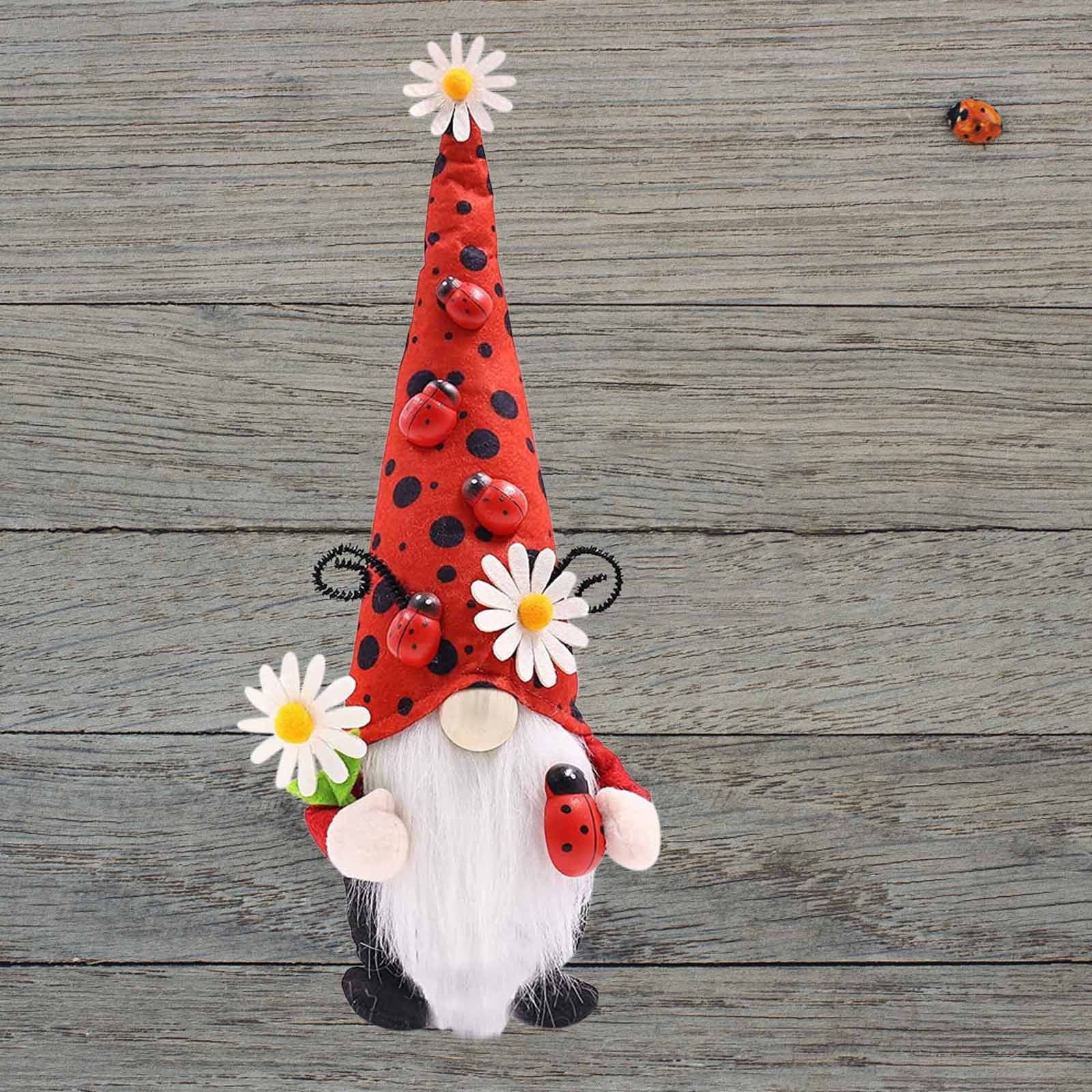 Faceless Doll Hat with ladybug and little daisy M307