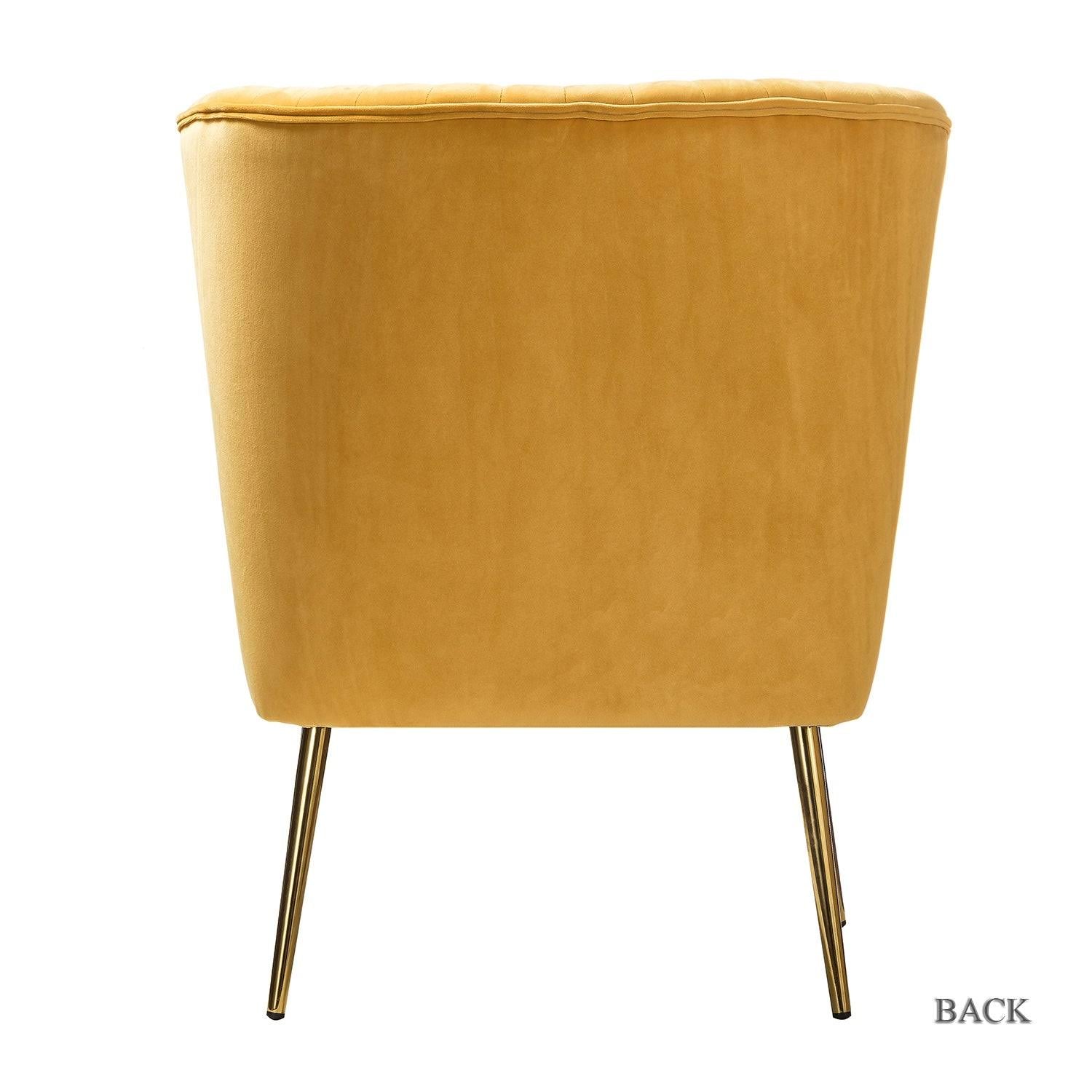 Orange Gold Legs Side Chair Set of 2 M4827