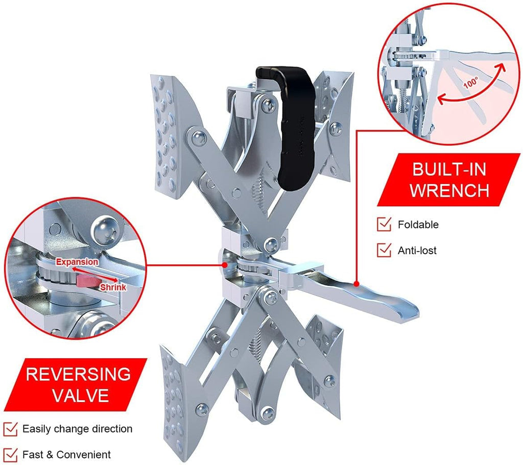 X-Shaped Wheel Chock Stabilizer with Integrated Wrench & Anti-Theft Code Locked, Pack of 2 F598800