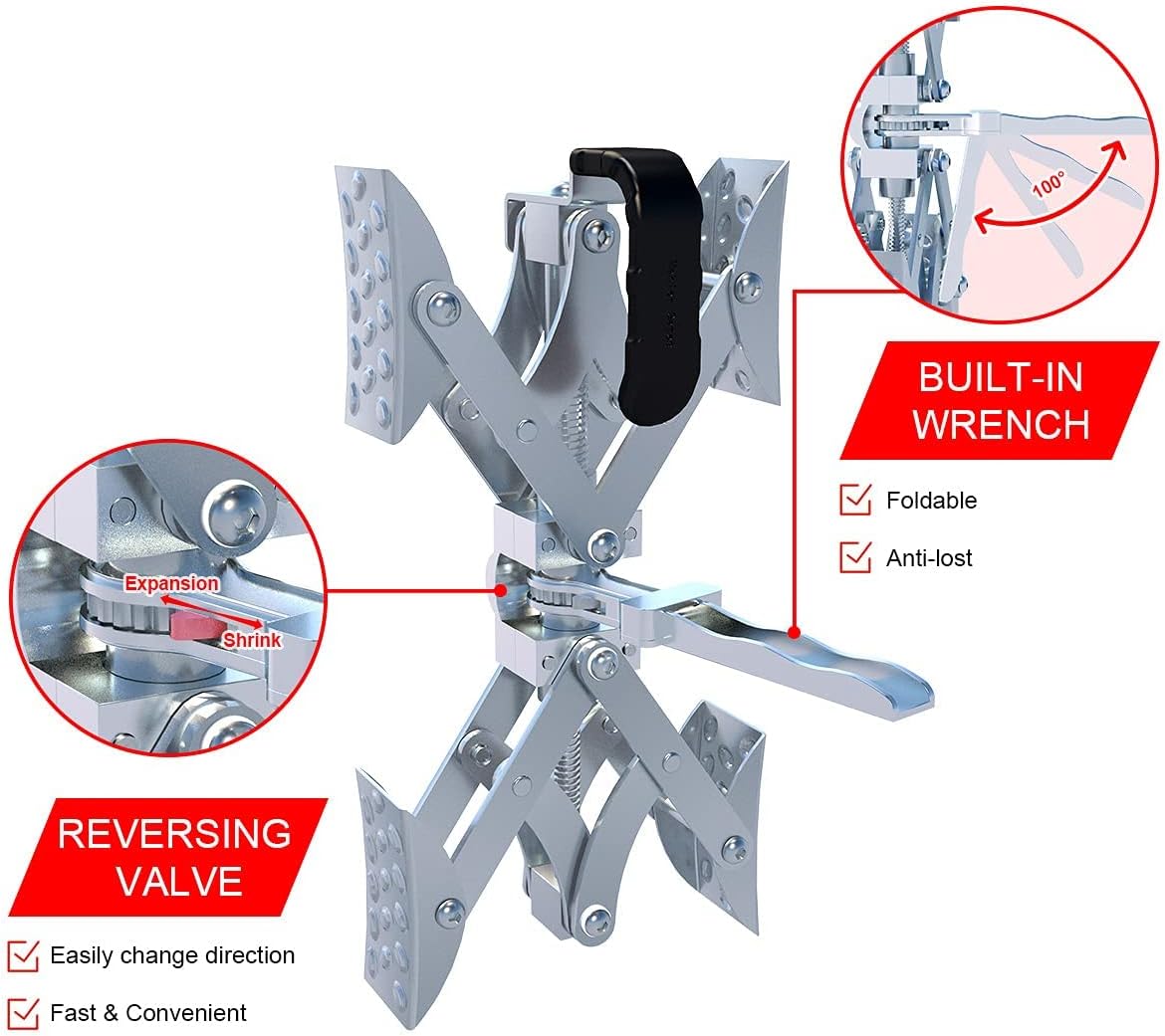 X-Shaped Wheel Chock Stabilizer with Integrated Wrench & Anti-Theft Code Locked, Pack of 2 F598800