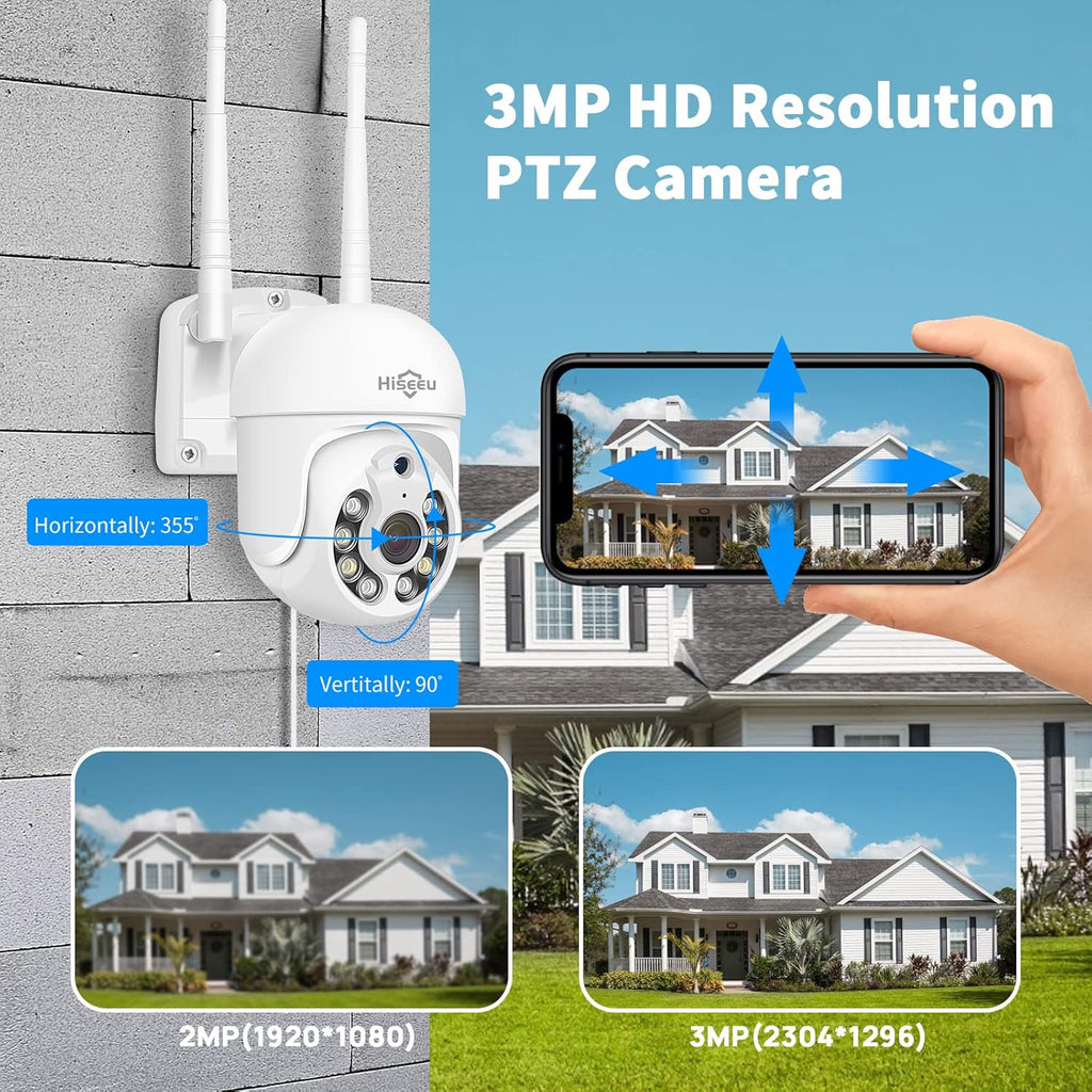 3MP Outdoor Wireless Security Camera with Floodlights Q756272