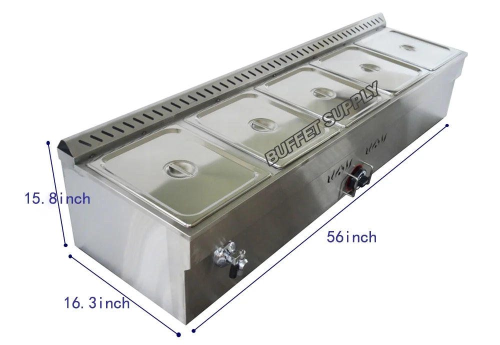5 Pan Propane Gas Food Warmer Stove K141806