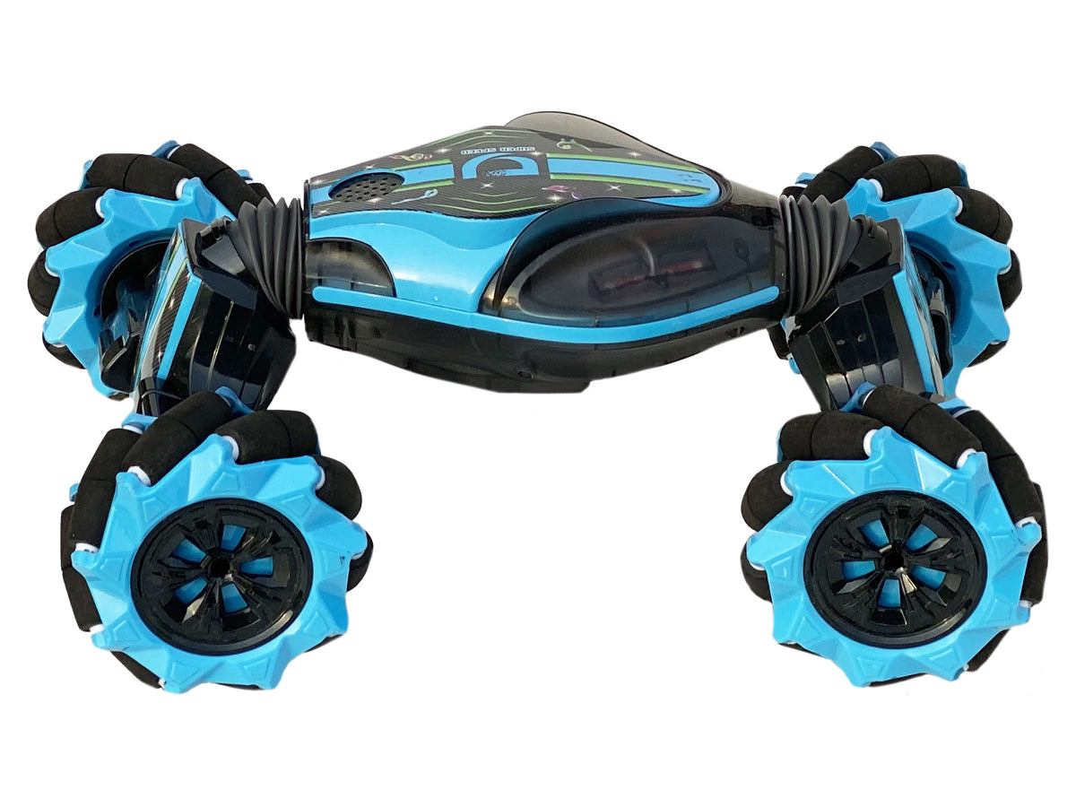 Blue 4WD 2.4Ghz Remote Control Stunt Car Toy Z2738